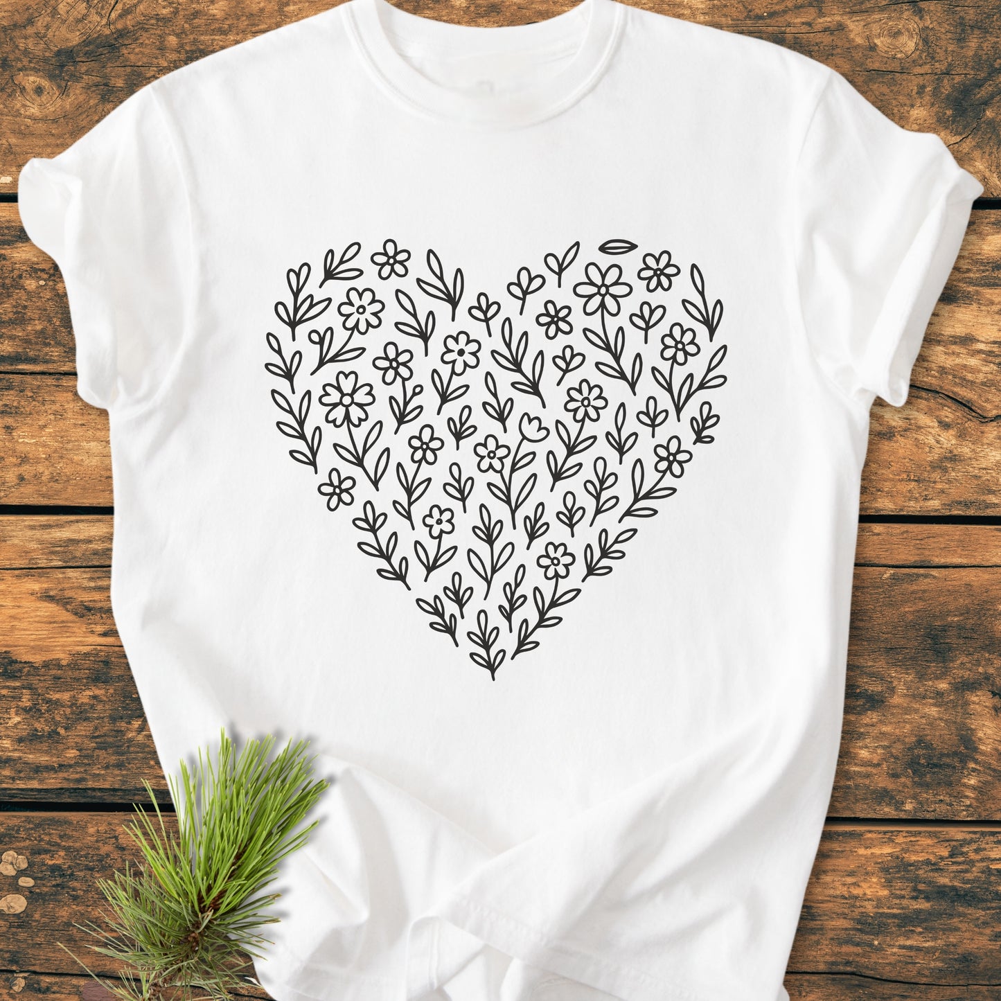 Flower Heart - Vintage Wash Tee
