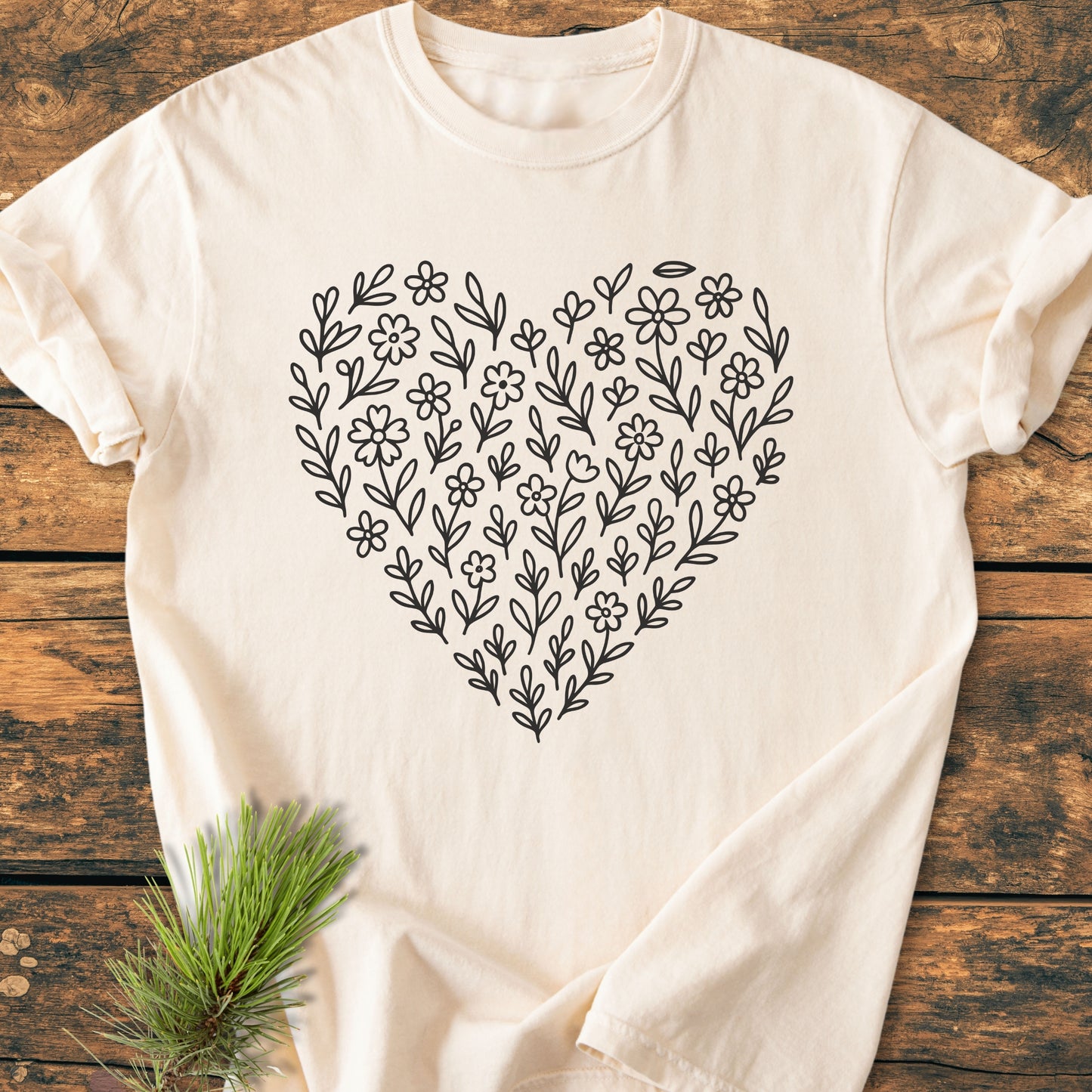 Flower Heart - Vintage Wash Tee