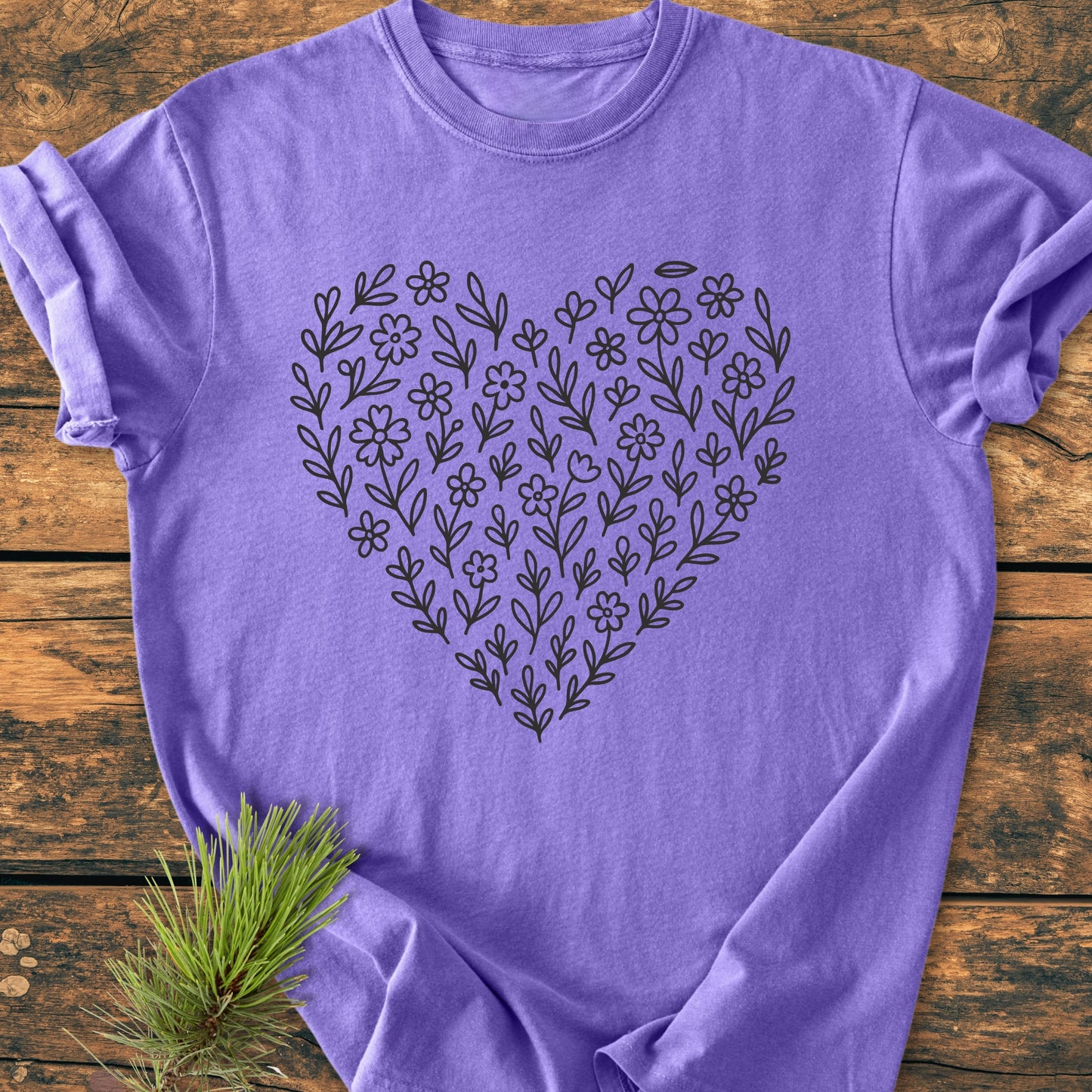 Flower Heart - Vintage Wash Tee