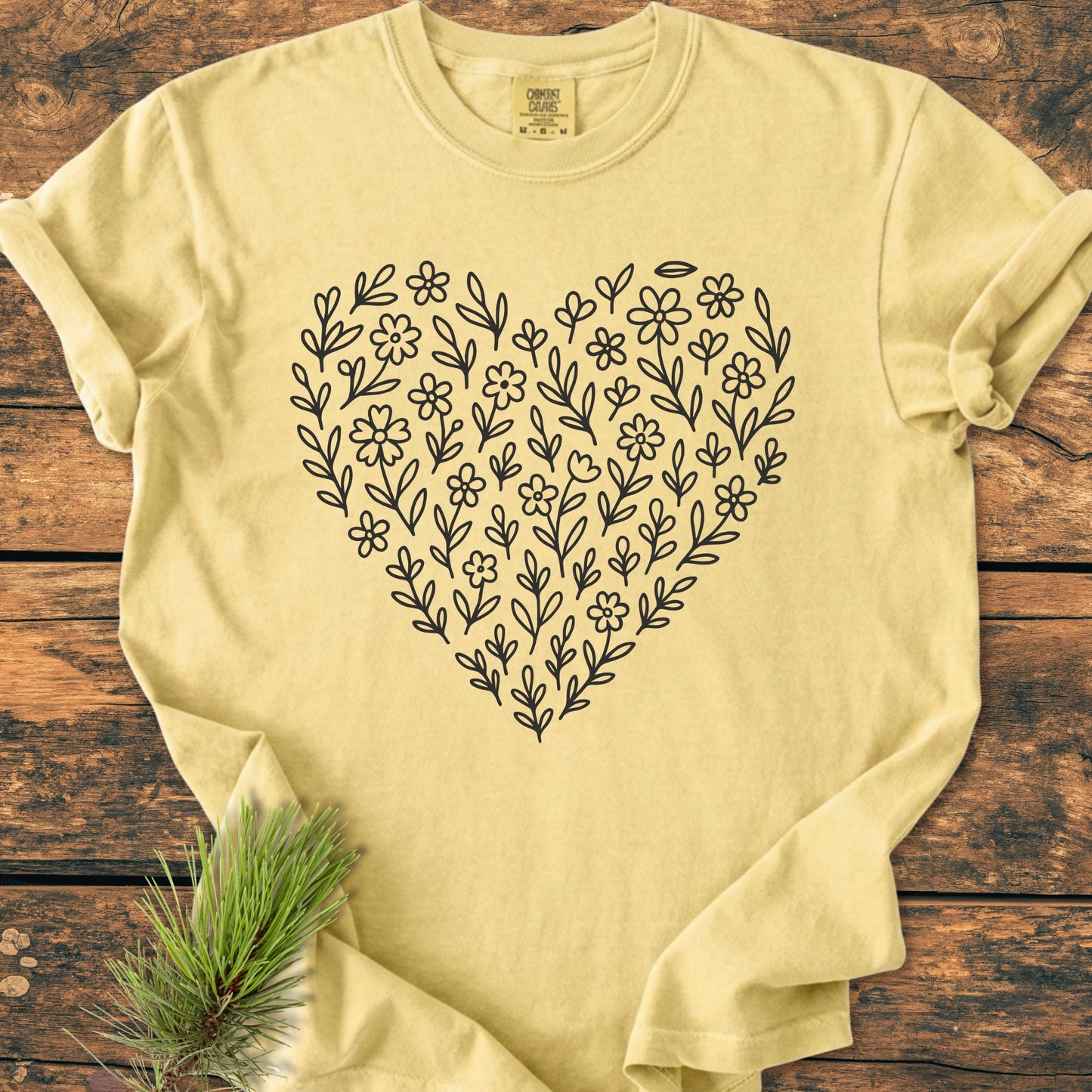 Flower Heart - Vintage Wash Tee