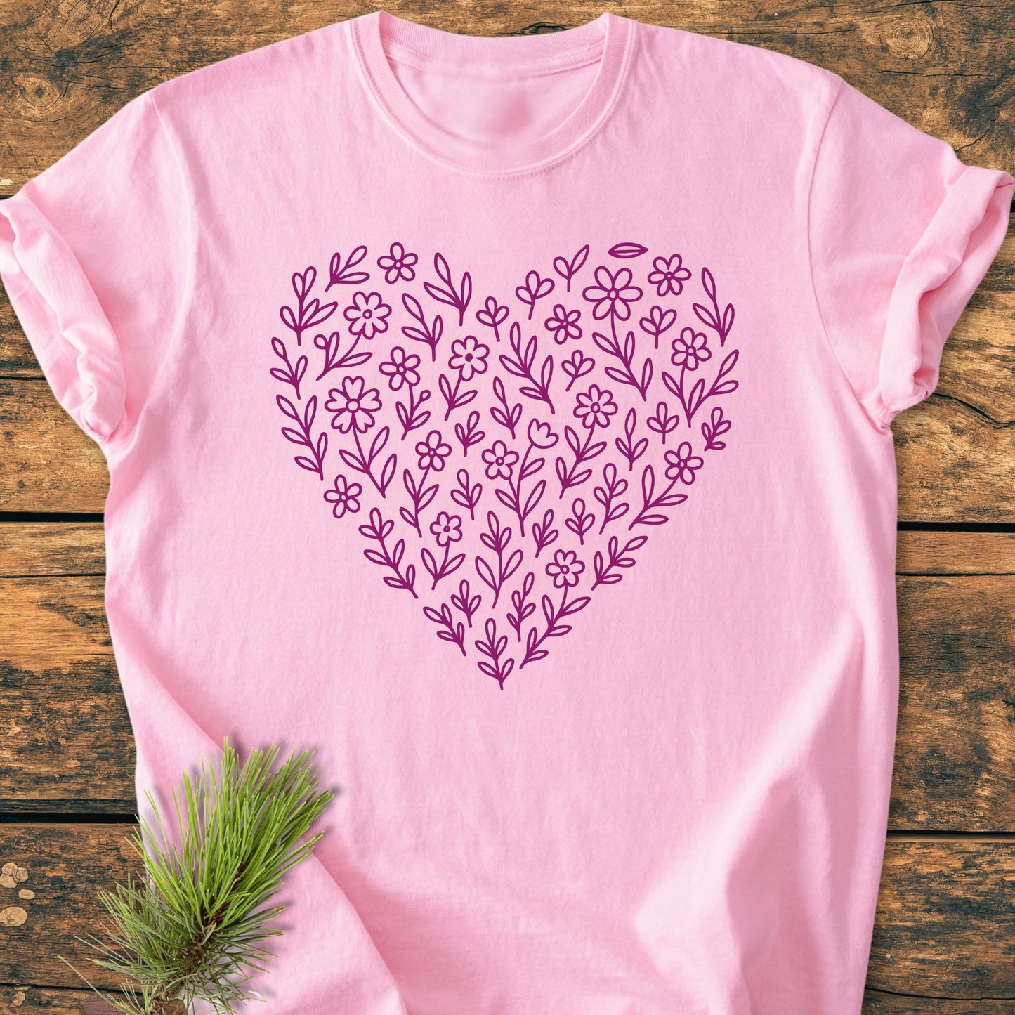 Flower Heart - Vintage Wash Tee