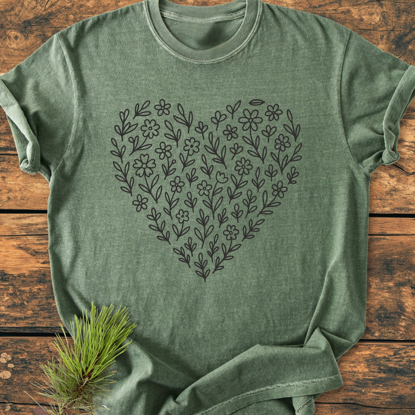 Flower Heart - Vintage Wash Tee