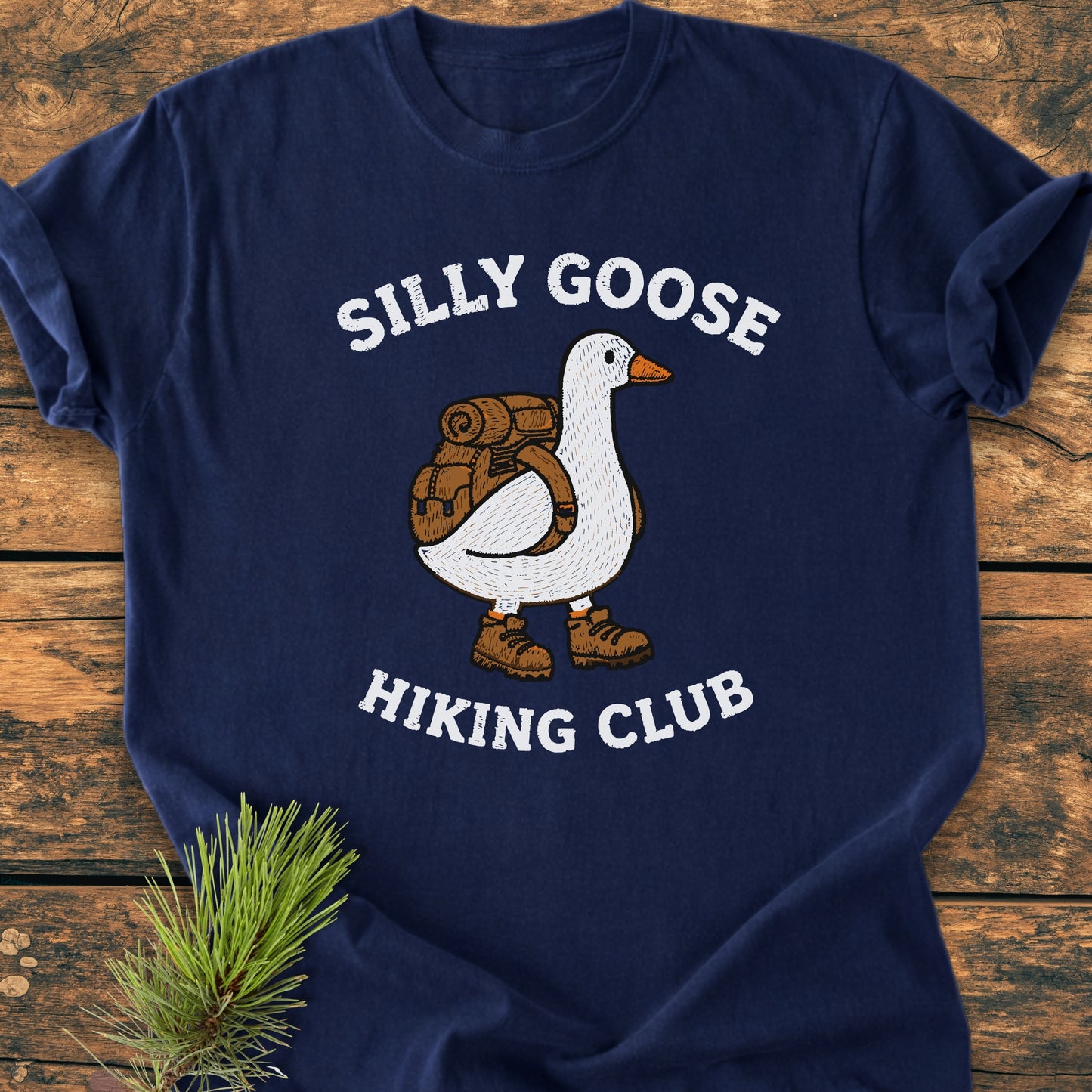 Silly Goose Faux Embroidery - Vintage Wash Tee
