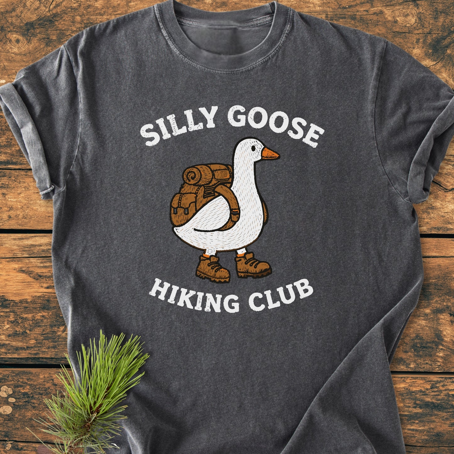 Silly Goose Faux Embroidery - Vintage Wash Tee