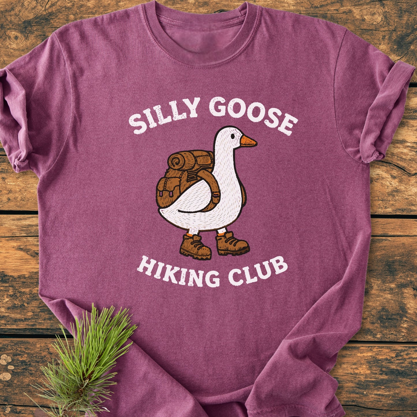Silly Goose Faux Embroidery - Vintage Wash Tee
