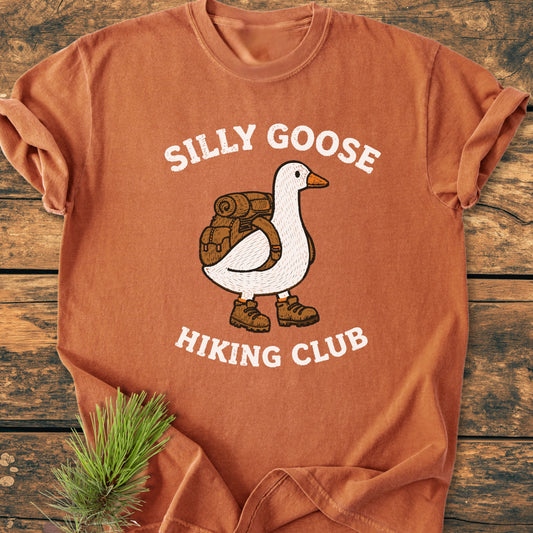Silly Goose Faux Embroidery - Vintage Wash Tee