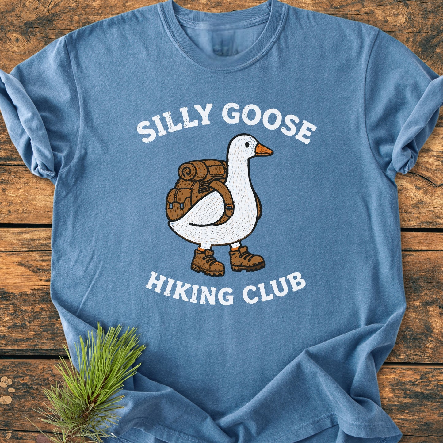 Silly Goose Faux Embroidery - Vintage Wash Tee