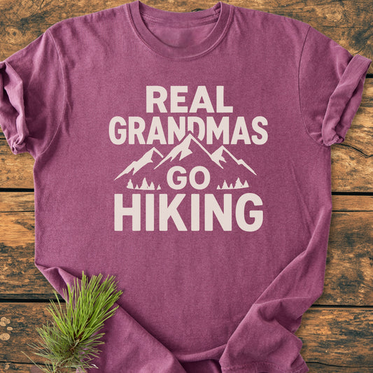Real Grandmas Go Hiking - Vintage Wash Tee