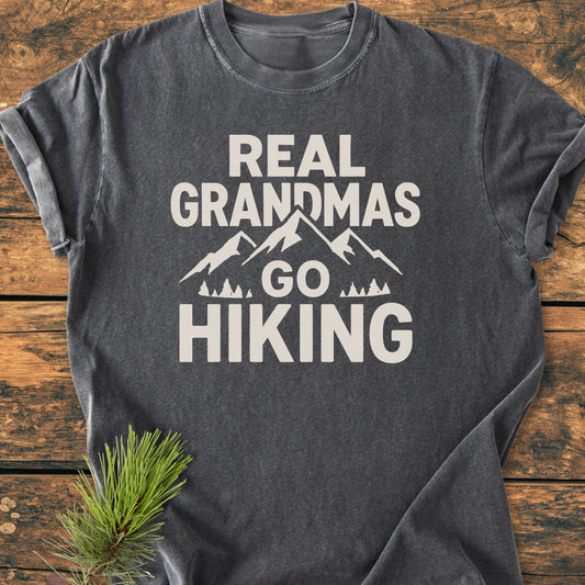 Real Grandmas Go Hiking - Vintage Wash Tee