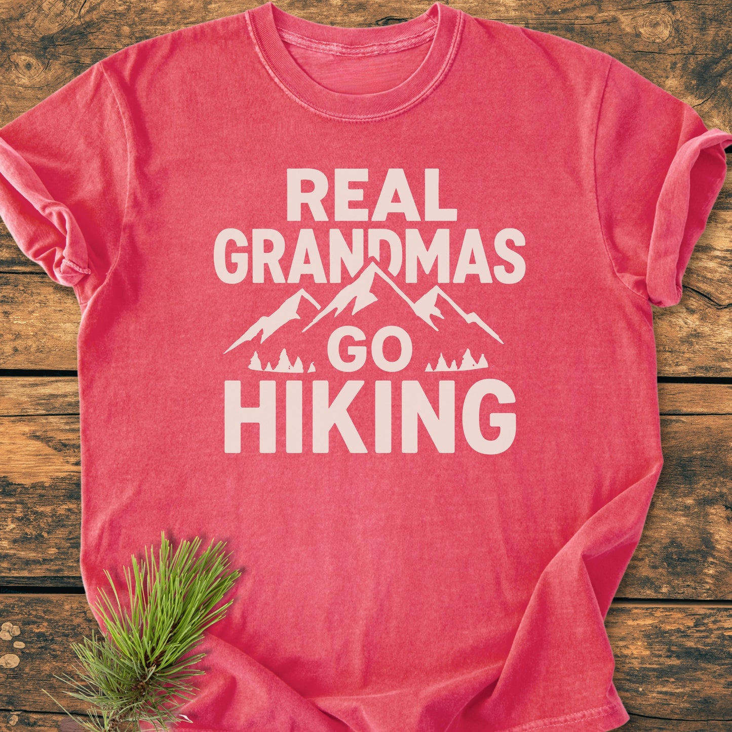 Real Grandmas Go Hiking - Vintage Wash Tee