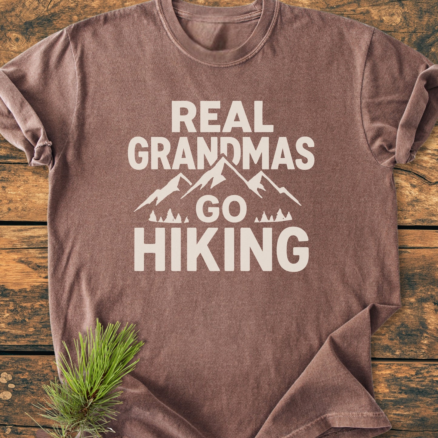 Real Grandmas Go Hiking - Vintage Wash Tee