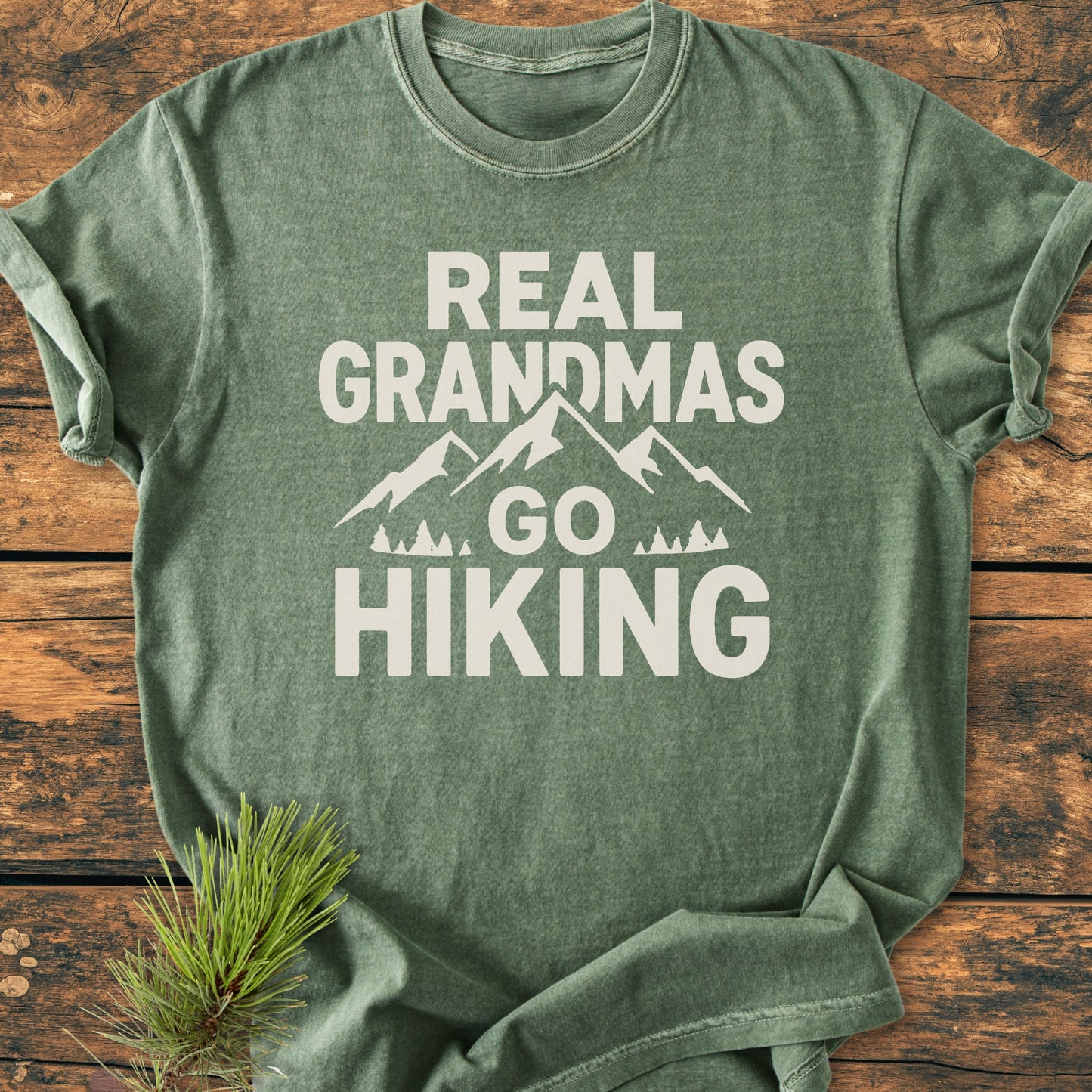 Real Grandmas Go Hiking - Vintage Wash Tee