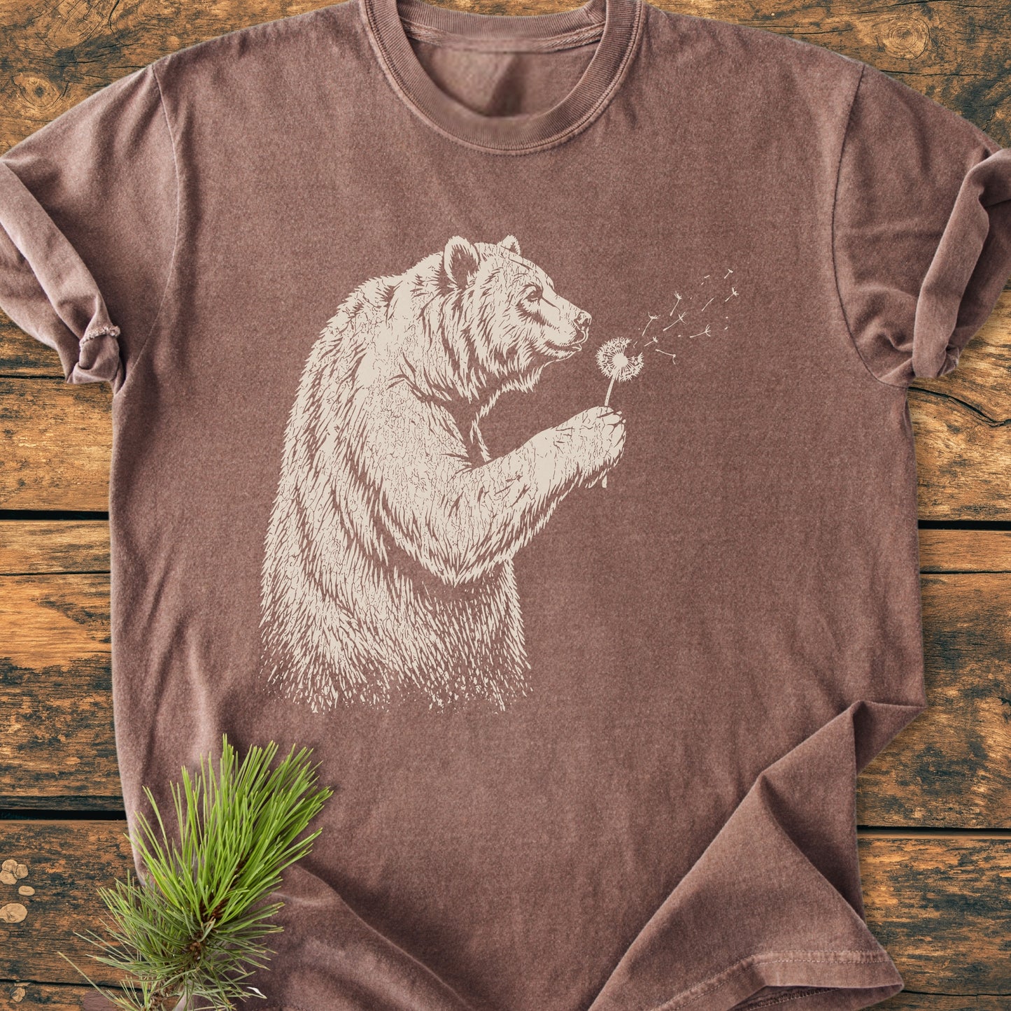 Make A Wish Grizzly - Vintage Wash Tee