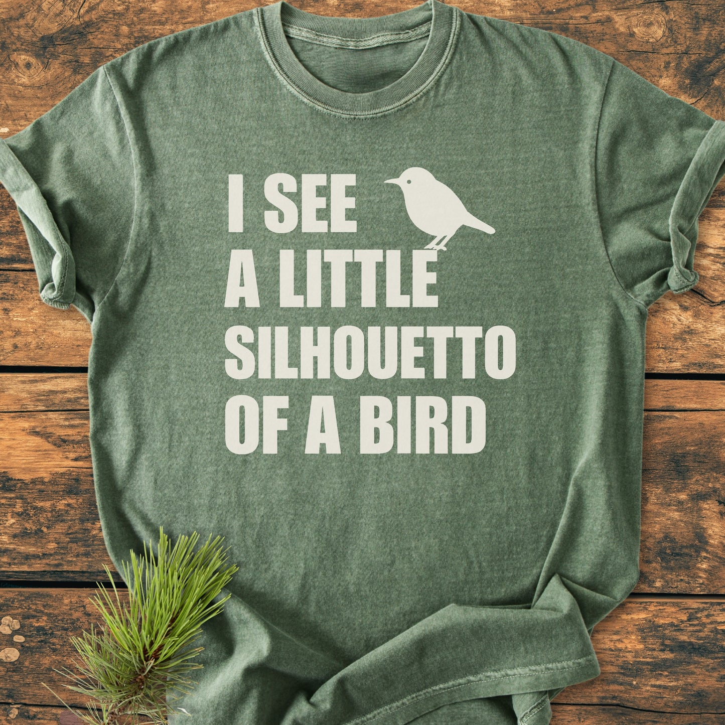 Silhouetto Of A Bird - Vintage Wash Tee