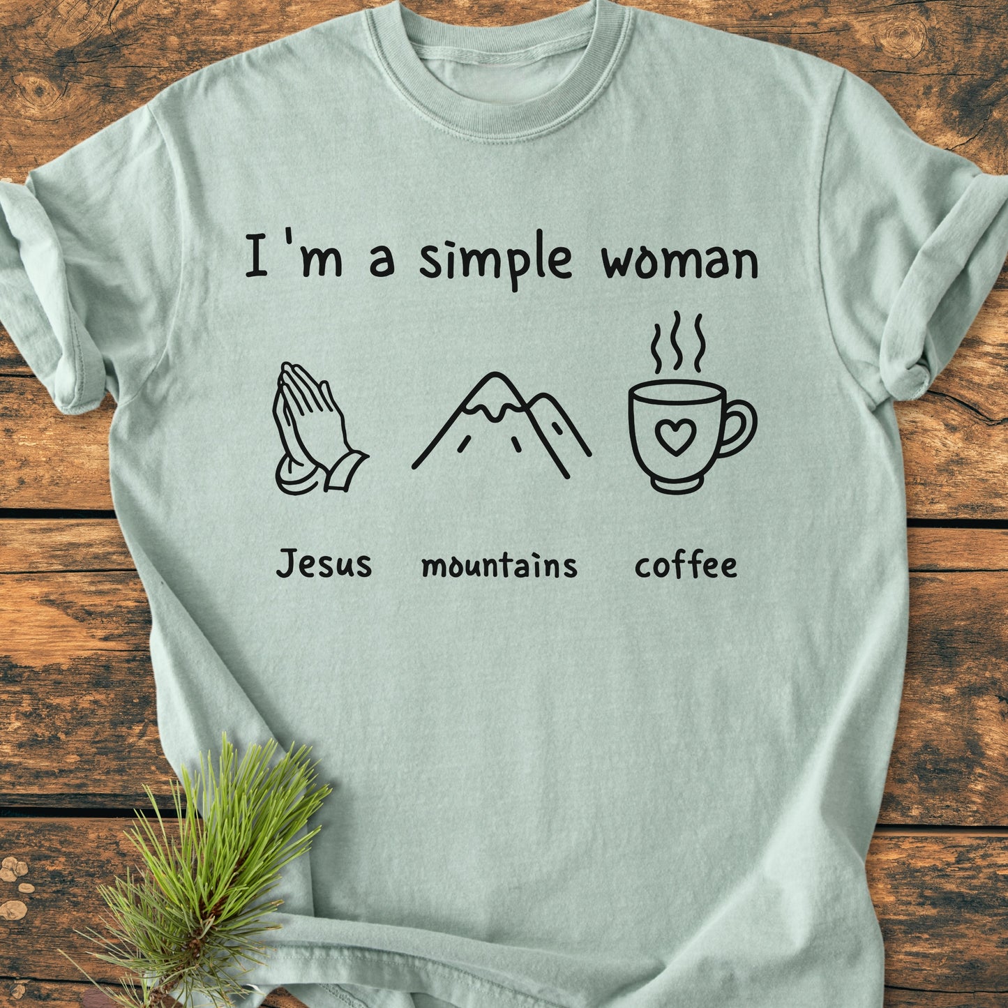 I'm A Simple Woman. Jesus Mountains Coffee - Premium Vintage Tee