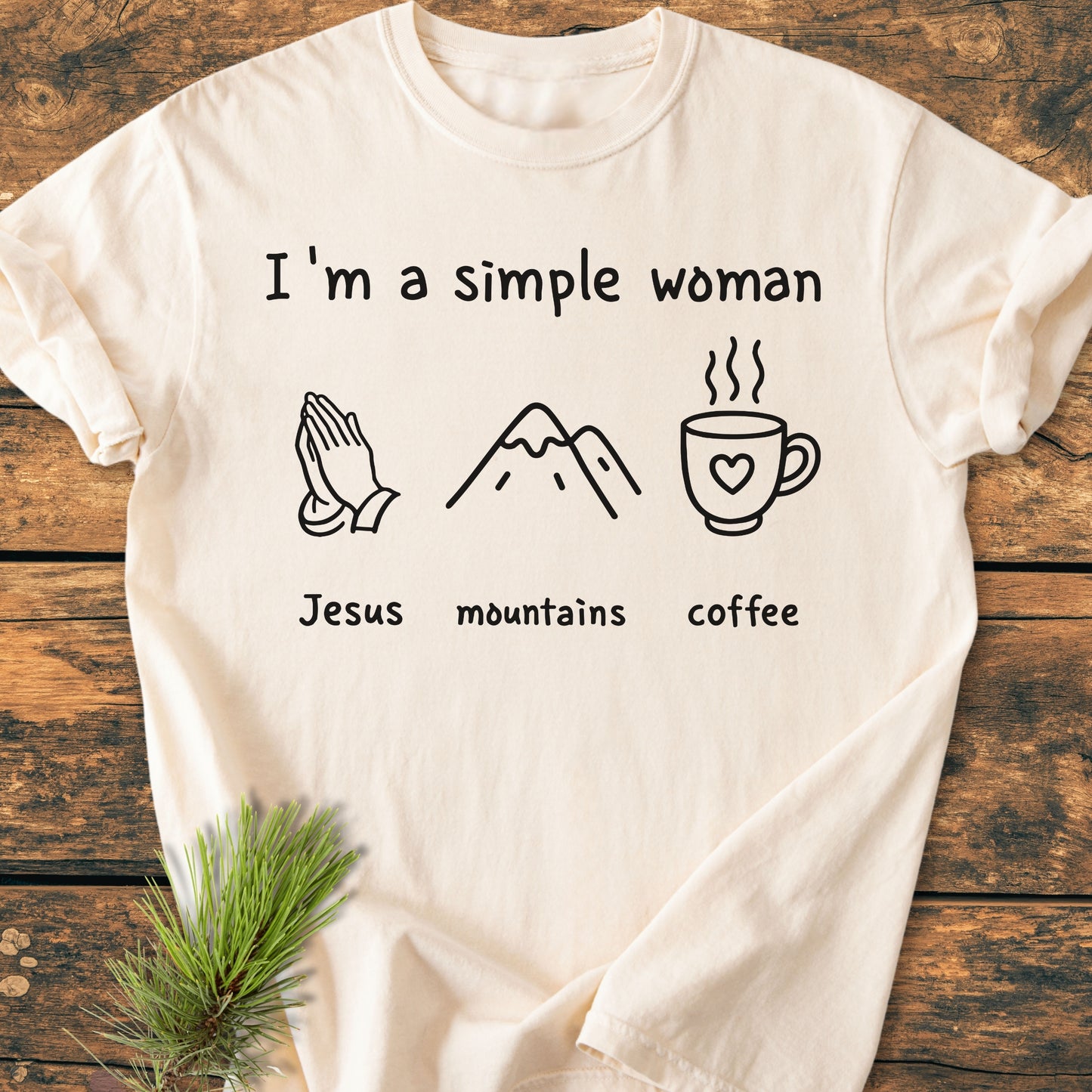 I'm A Simple Woman. Jesus Mountains Coffee - Premium Vintage Tee