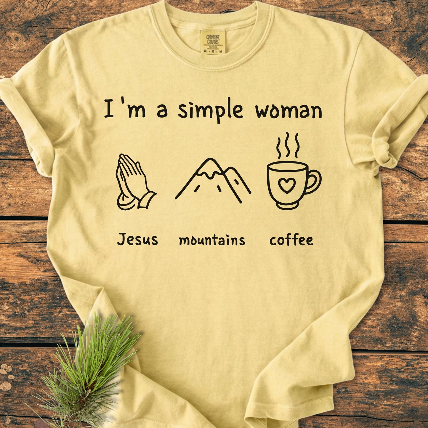 I'm A Simple Woman. Jesus Mountains Coffee - Premium Vintage Tee