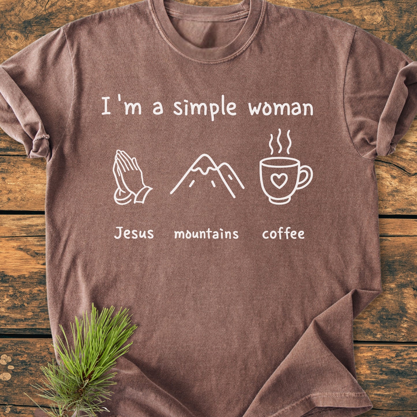 I'm A Simple Woman. Jesus Mountains Coffee - Premium Vintage Tee