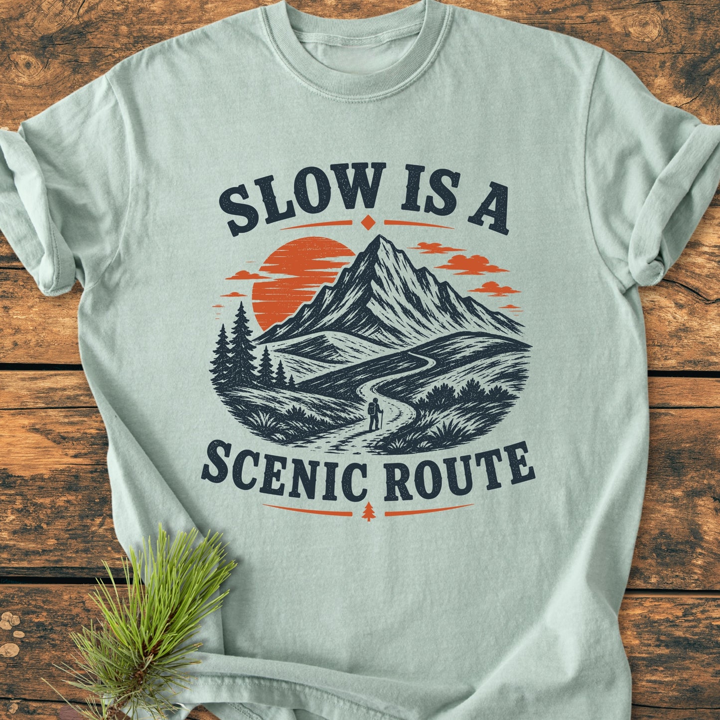Slow Is A Scenic Route - Vintage Wash Tee