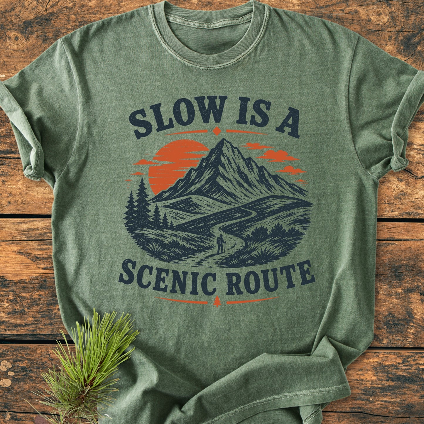 Slow Is A Scenic Route - Vintage Wash Tee
