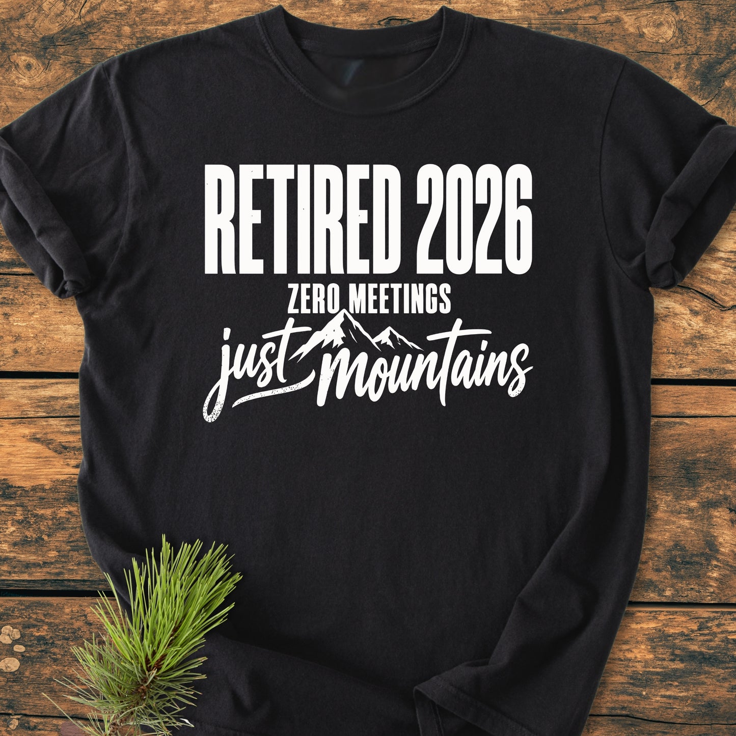 Retired 2026 - Just Mountains - Vintage Wash Tee