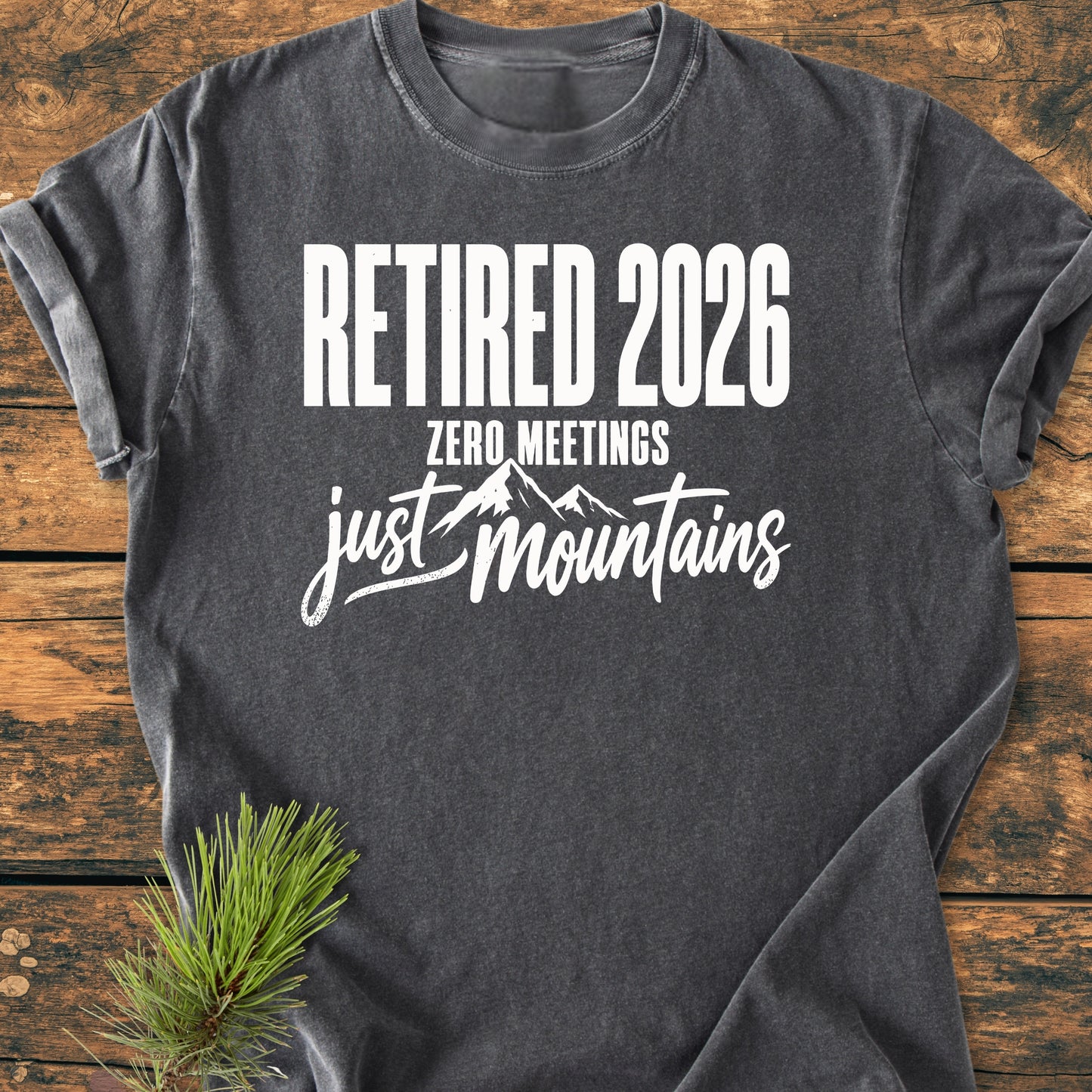 Retired 2026 - Just Mountains - Vintage Wash Tee