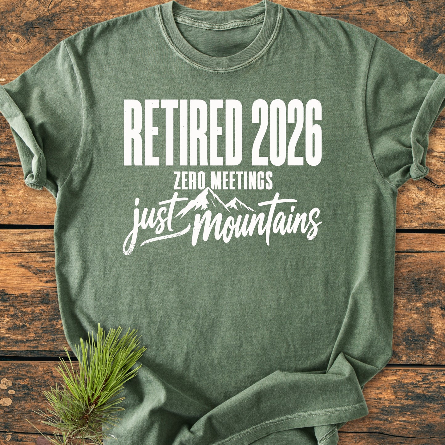 Retired 2026 - Just Mountains - Vintage Wash Tee