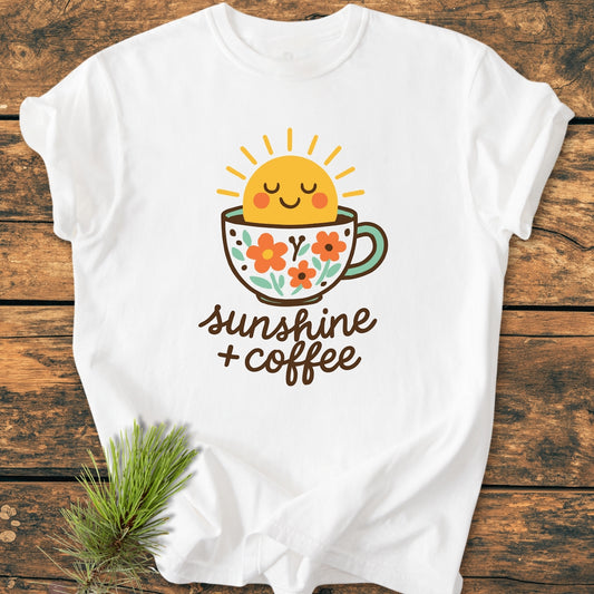 Sunshine And Coffee - Vintage Wash Tee
