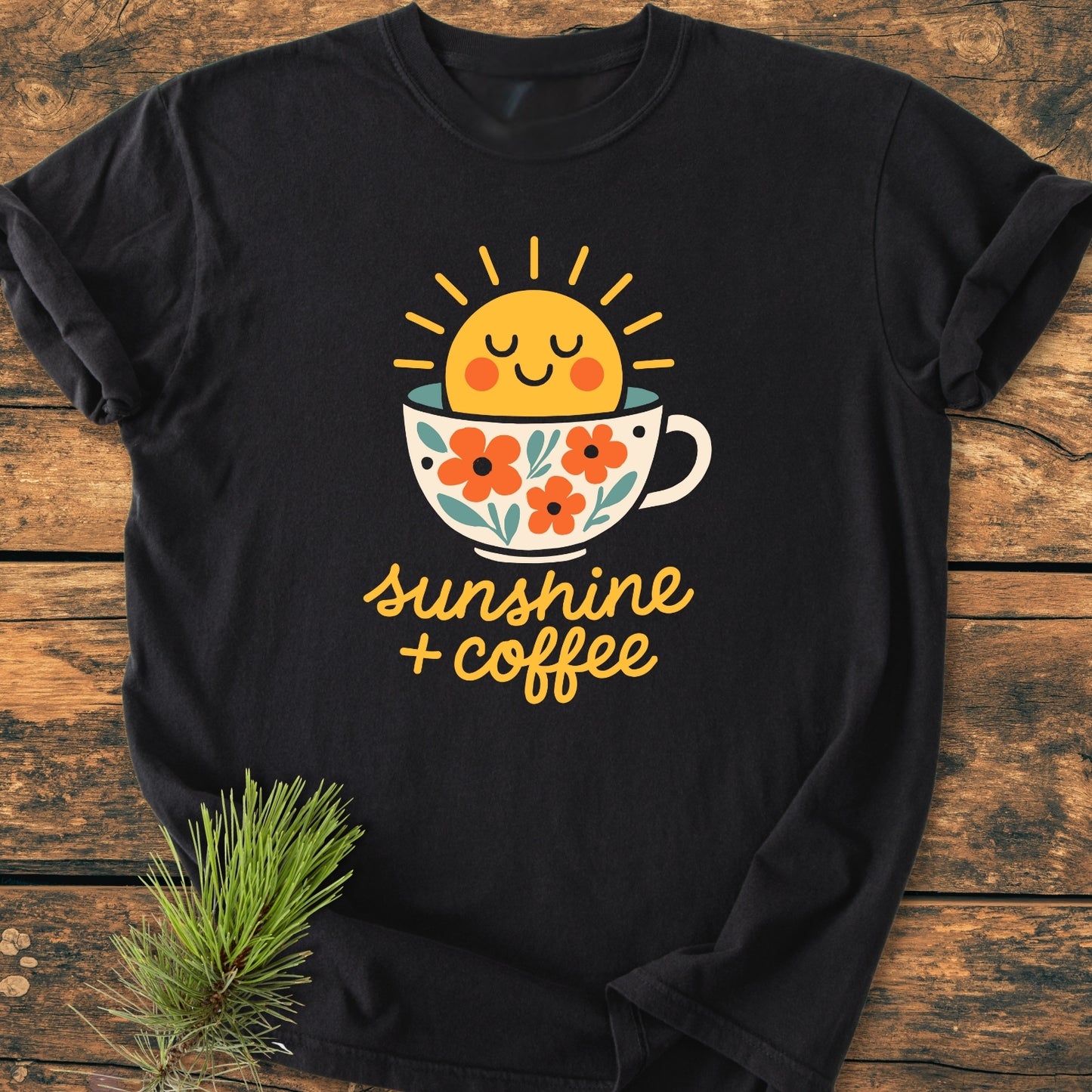 Sunshine And Coffee - Vintage Wash Tee