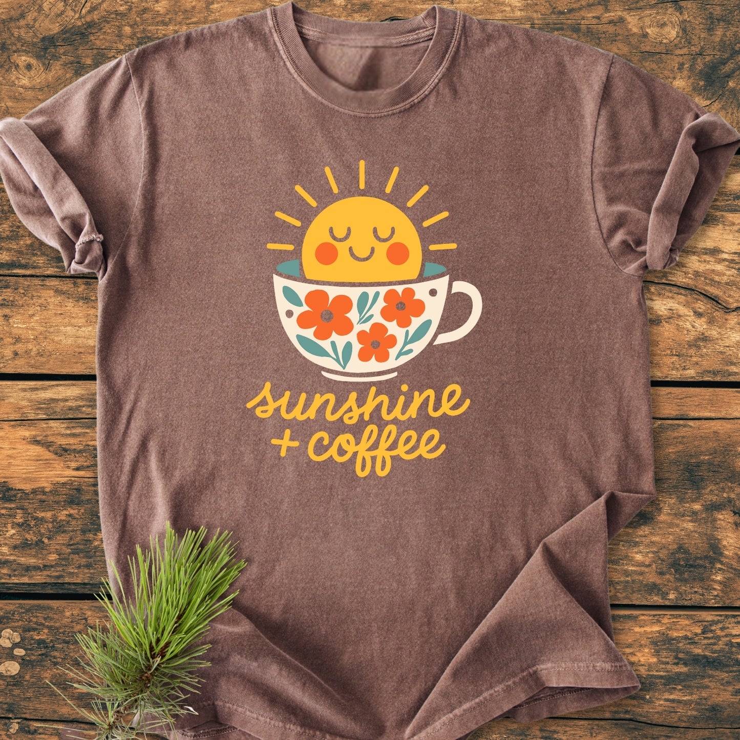 Sunshine And Coffee - Vintage Wash Tee