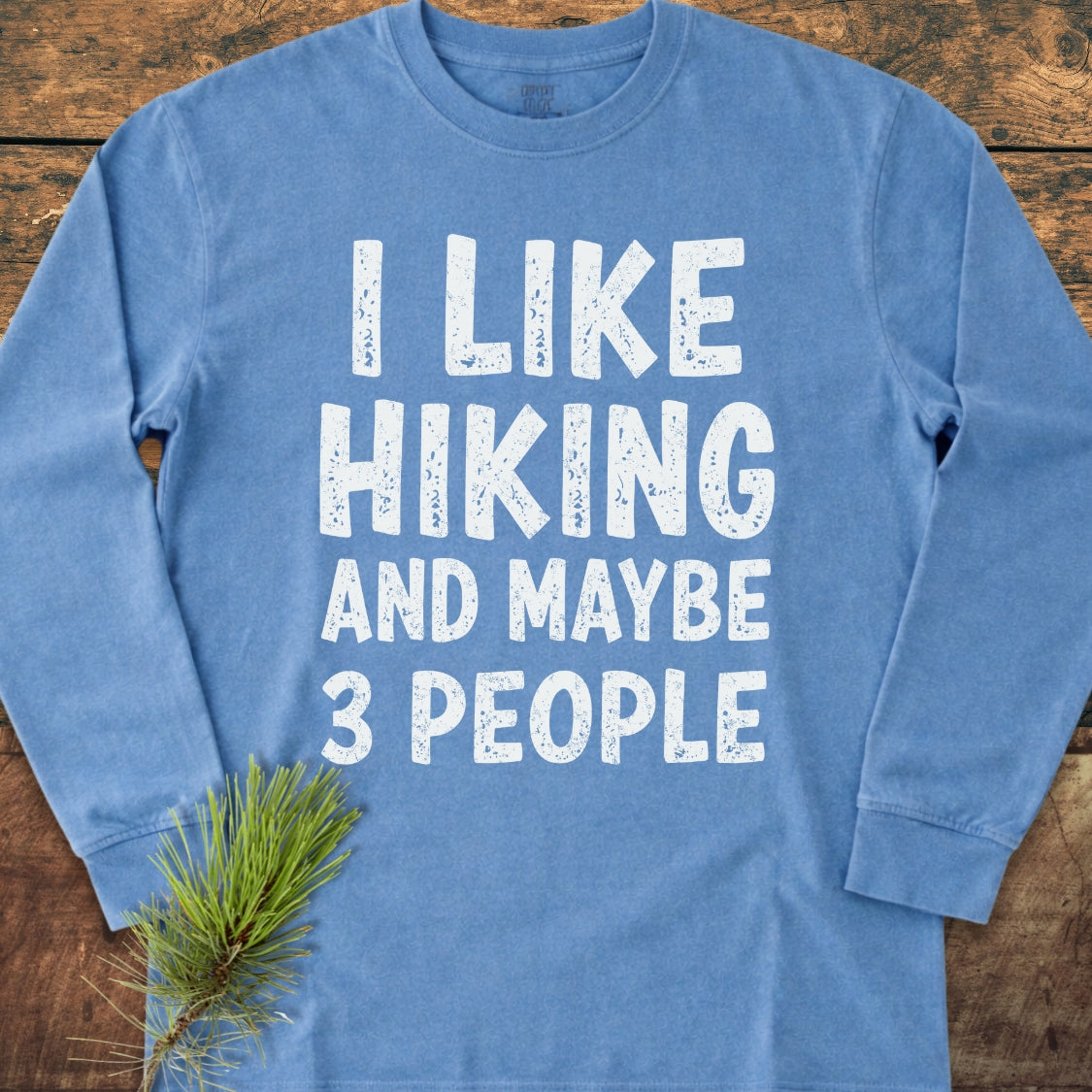 I Like Hiking And Maybe 3 People Long-Sleeve Tee