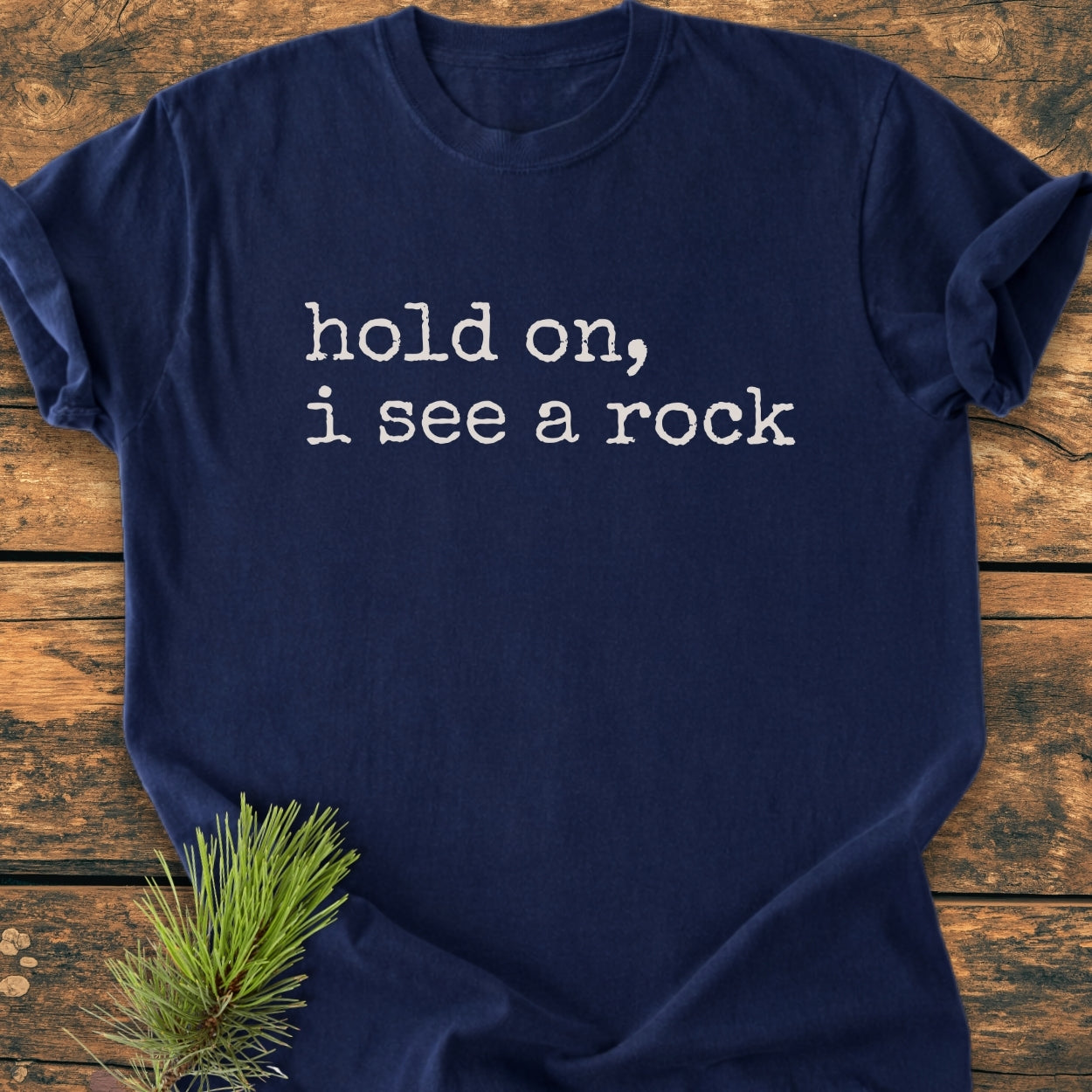 Hold On I See A Rock - Vintage Wash Tee