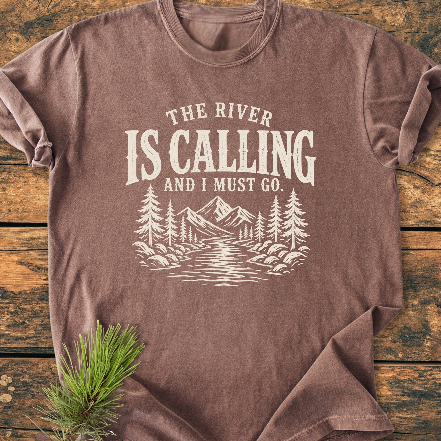 The River Is Calling - Vintage Wash Tee