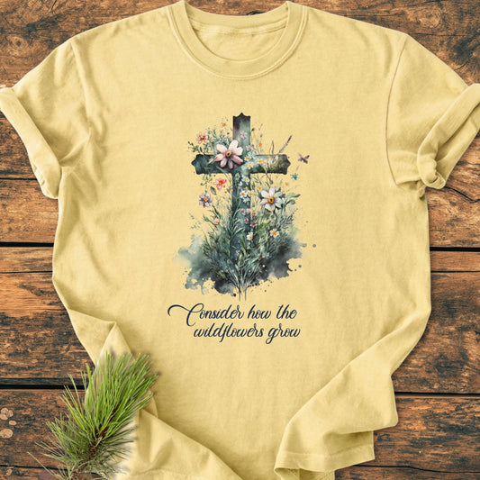 Consider How The Wildflowers Grow - Vintage Wash Tee