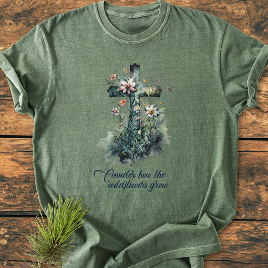 Consider How The Wildflowers Grow - Vintage Wash Tee