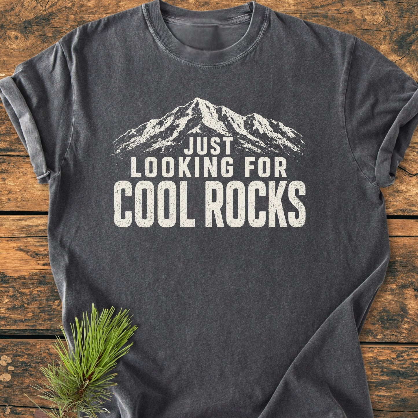 Just Looking For Cool Rocks - Vintage Wash Tee
