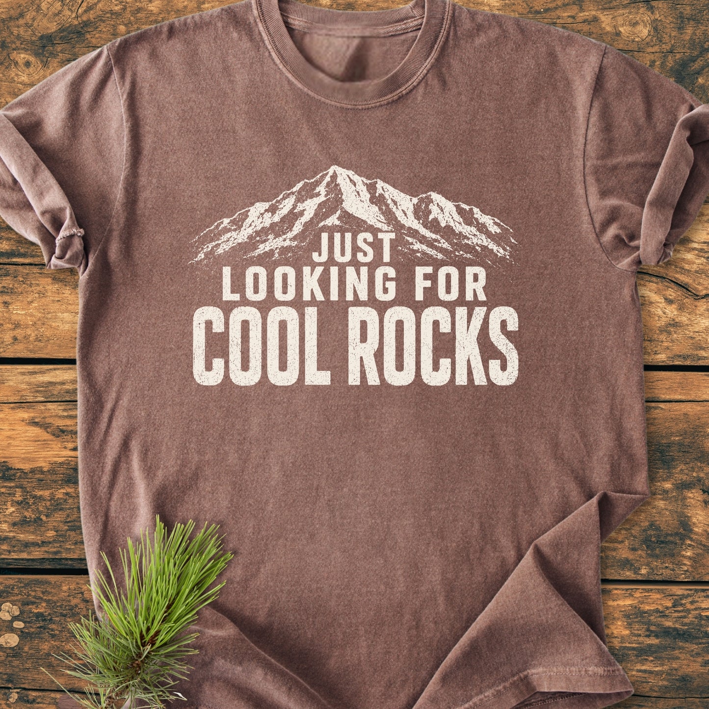 Just Looking For Cool Rocks - Vintage Wash Tee