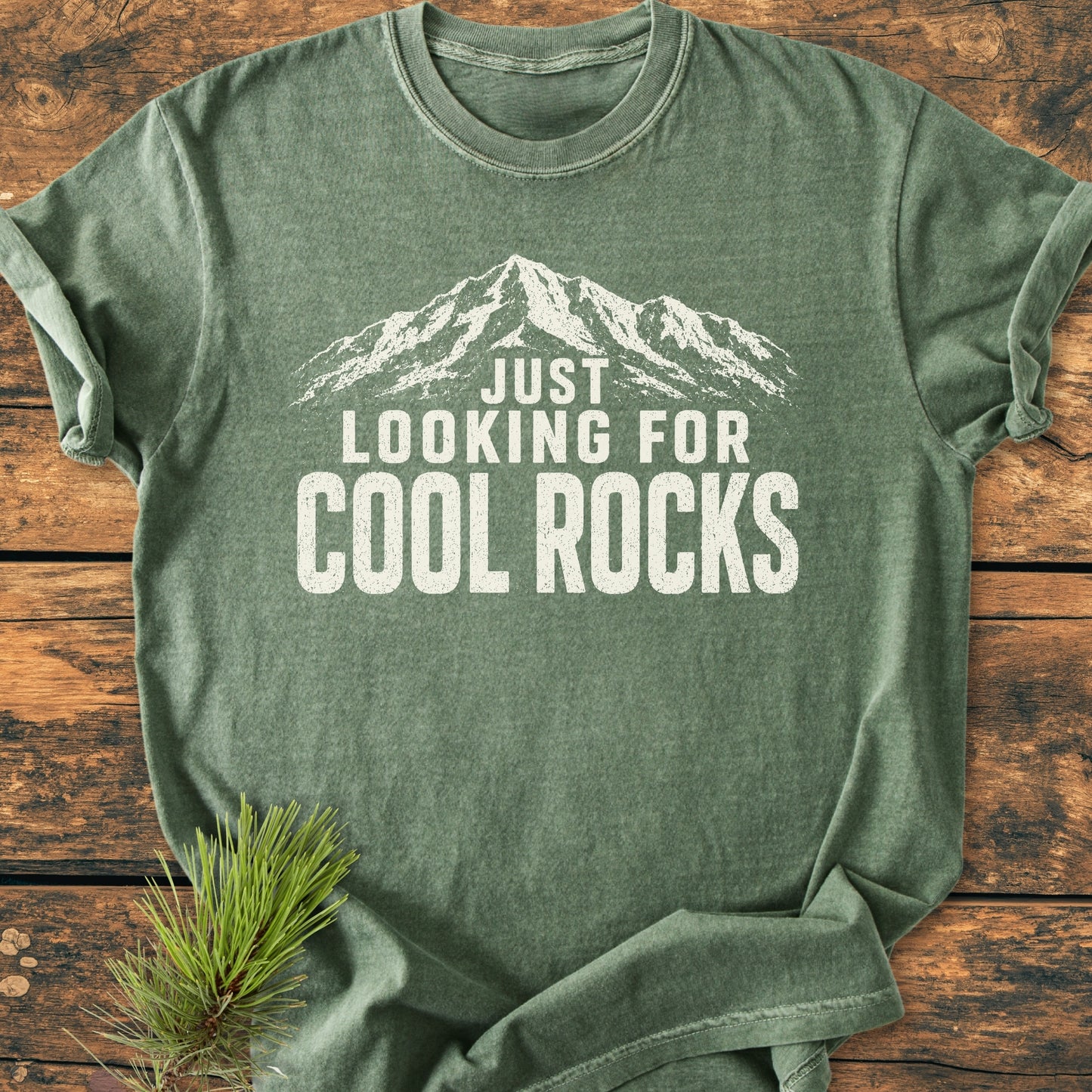Just Looking For Cool Rocks - Vintage Wash Tee