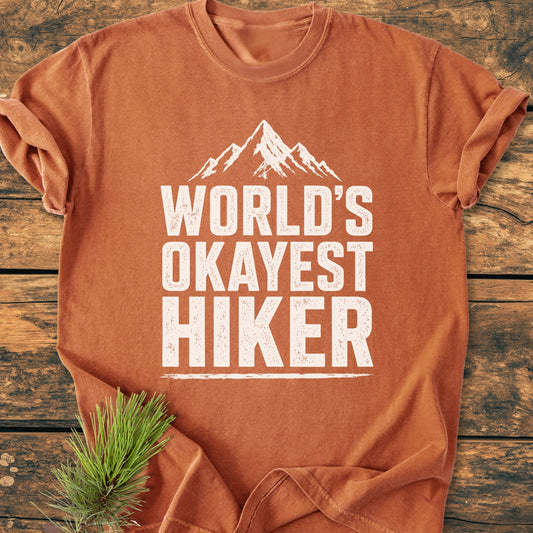 World's Okayest Hiker - Vintage Wash Tee