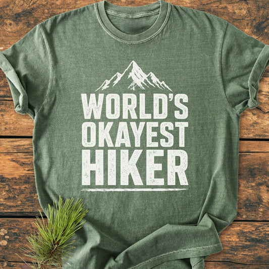 World's Okayest Hiker - Vintage Wash Tee