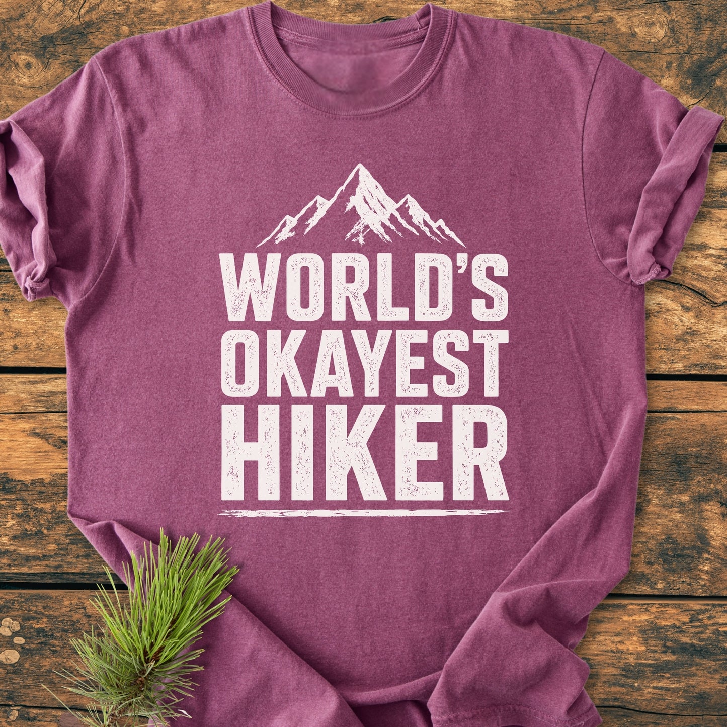 World's Okayest Hiker - Vintage Wash Tee