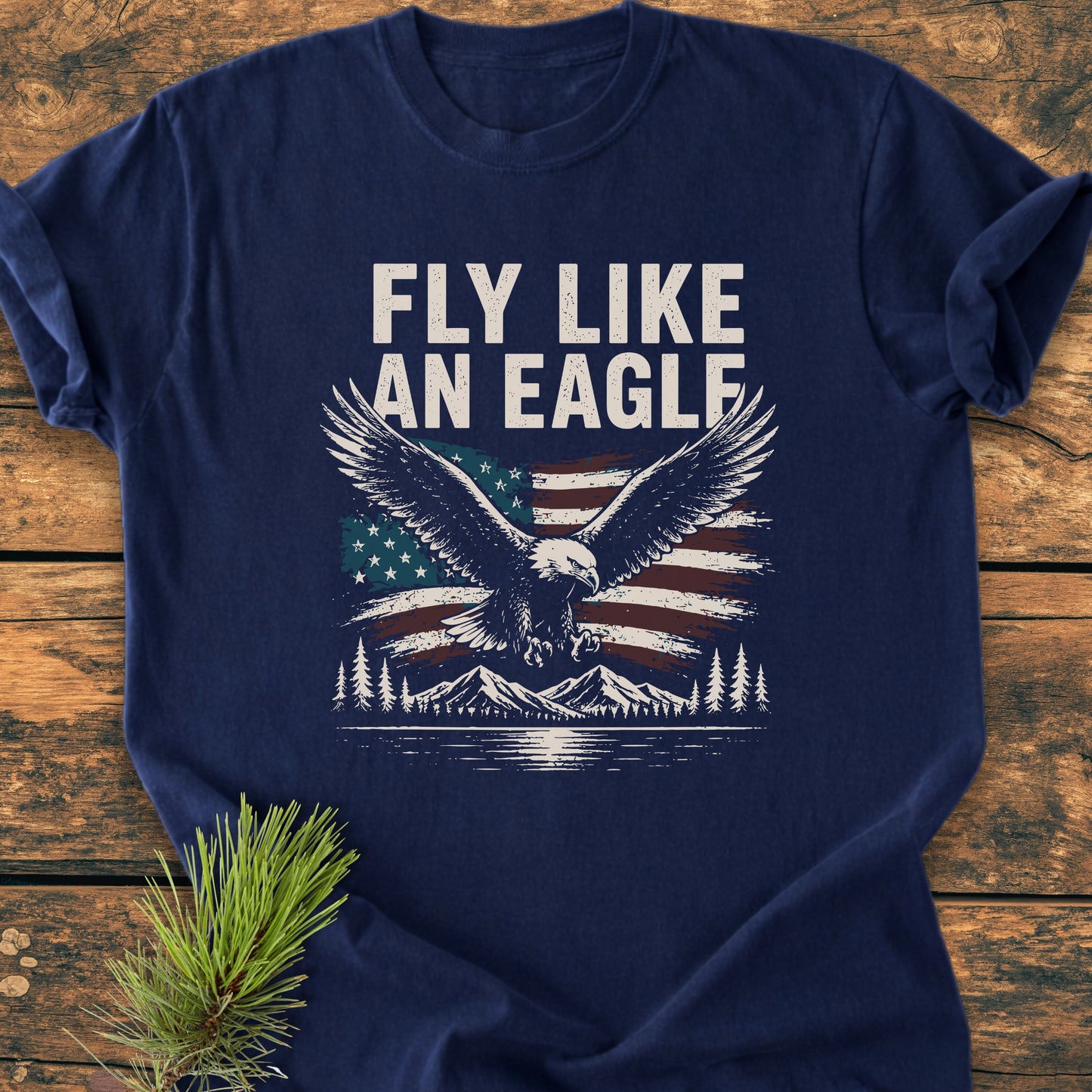 Fly Like An Eagle Patriotic - Vintage Wash Tee