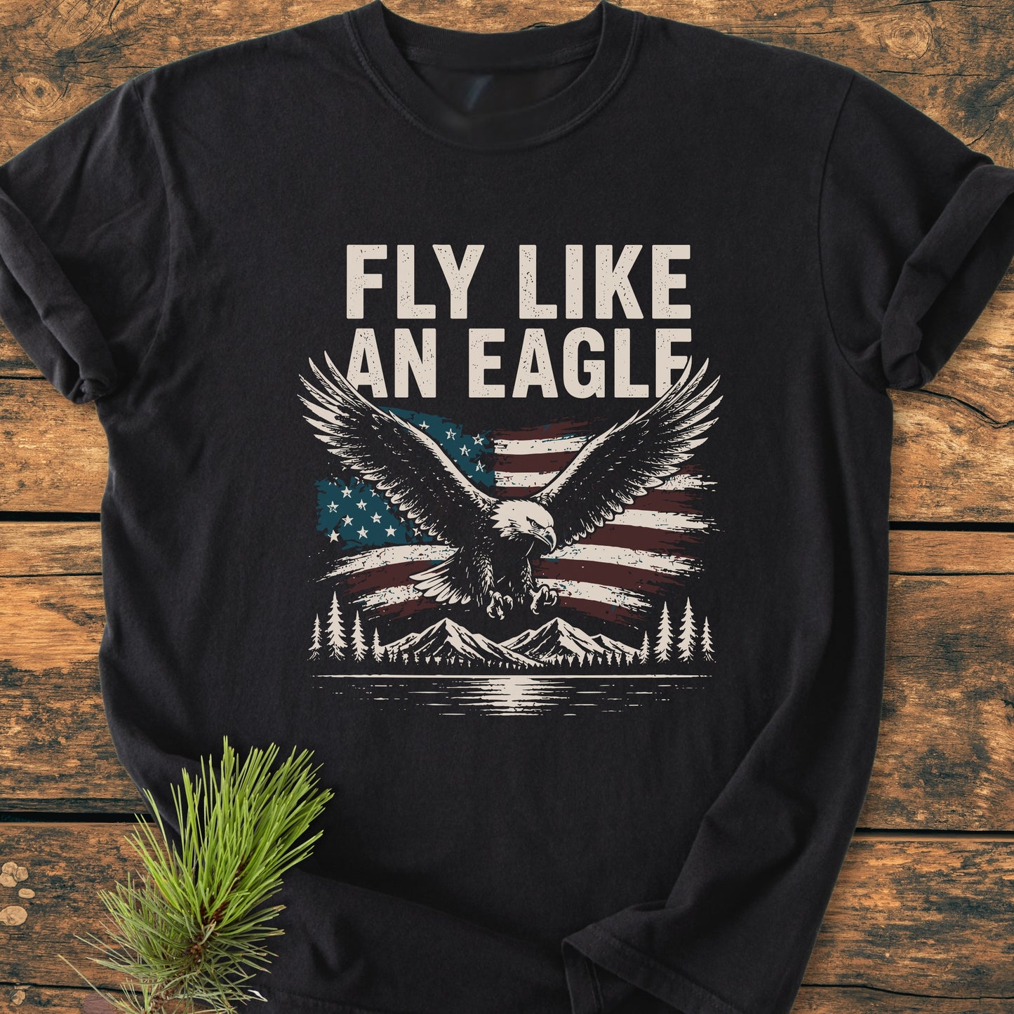 Fly Like An Eagle Patriotic - Vintage Wash Tee
