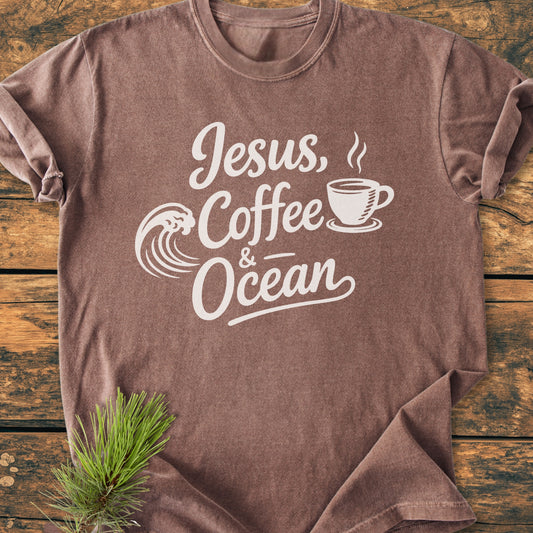 Jesus, Coffee, Ocean - Premium Vintage Tee