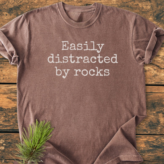 Easily Distracted By Rocks - Vintage Wash Tee