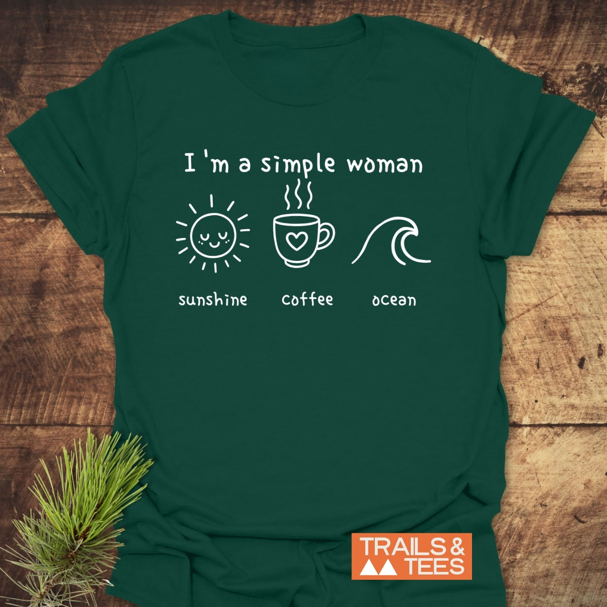 I'm A Simple Woman - Sunshine Coffee Ocean  - Classic T-Shirt