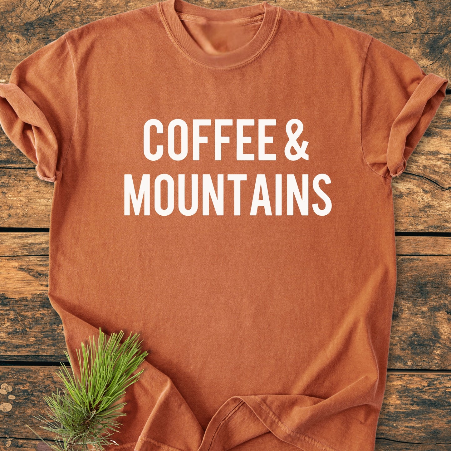 Coffee & Mountains - Premium Vintage Tee