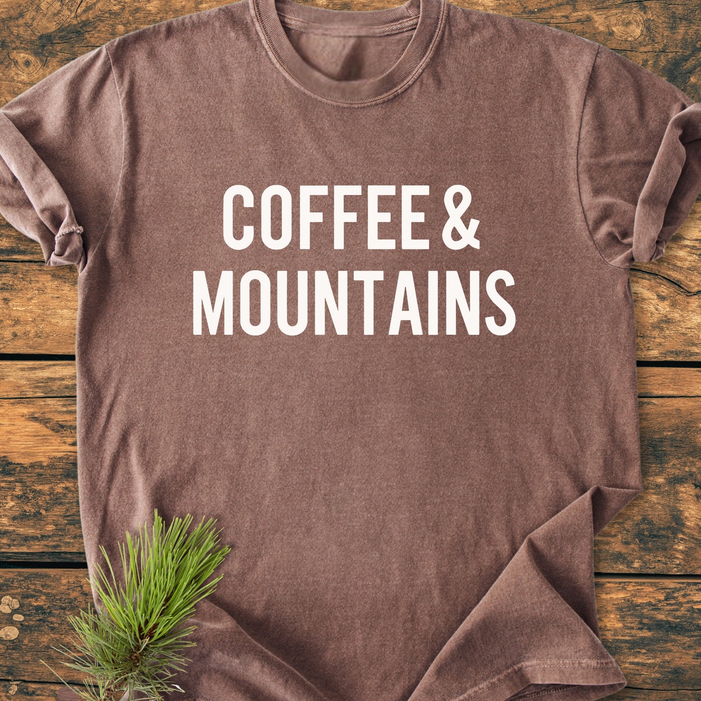 Coffee & Mountains - Premium Vintage Tee