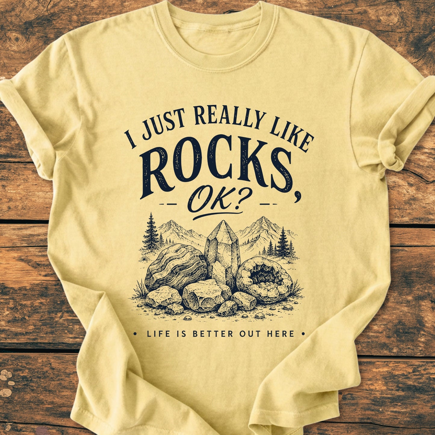 I Really Like Rocks - Premium Vintage Tee