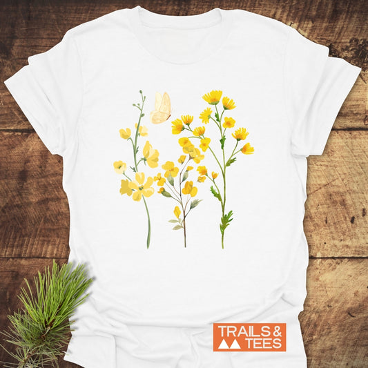 Yellow Boho Flowers Classic T-Shirt